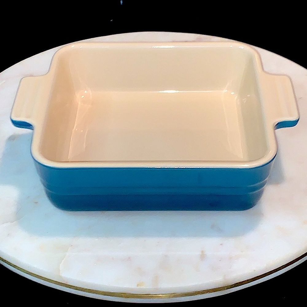 LE CREUSET POTERIE AMBRE BLUE BAKING DISH STONEWARE 14 CM NEW